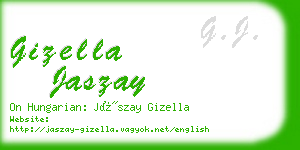 gizella jaszay business card